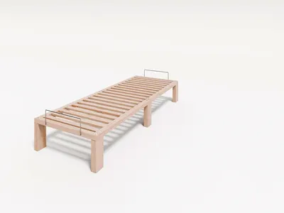 Produktbild von Gigapur G56 Holzbett 70x200 cm Kiefer Natur Massivbett mit Lattenrost