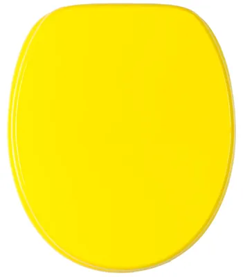 Productafbeelding van SANILO® WC-bril met automatische zachte sluiting, geel. Toiletdeksel direct van de fabrikant. Toiletdeksel, wc-bril, toiletdeksel, toilettenkruk