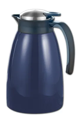 Produktbild von Esmeyer Isolierkanne GLACE, Inhalt: 1,5 Liter, doppelwandiger Edelstahl, dunkelblau lackiert, 305-050