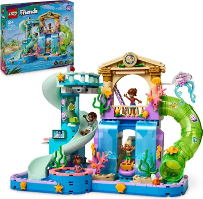 Produktbild von LEGO Friends Heartlake City Wasserpark, Outdoor-Spielset für Mädchen und Jungen ab 8 Jahren, kreatives Spielerlebnis mit 3 Spielfiguren, Mikro-Spielfigur, 3 Rutschen und Whirlpool 42630