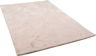 Produktbild von Luxus Super Soft Kunstfell Teppich Plush Pastell Einfarbig, Größe:60x90 cm, Farbe:Beige