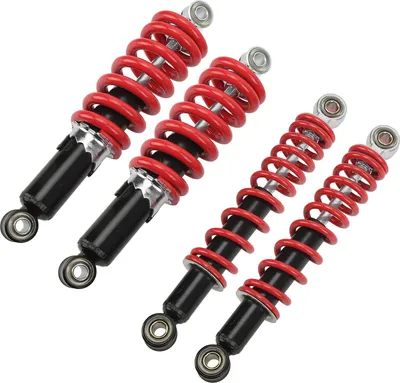 Zdjęcie produktu dla 4 SZTUK przedniego i tylnego amortyzatora zawieszenia 250 mm regulowanego dla 50cc-125cc Dirt Pit Bike ATV Go Kart