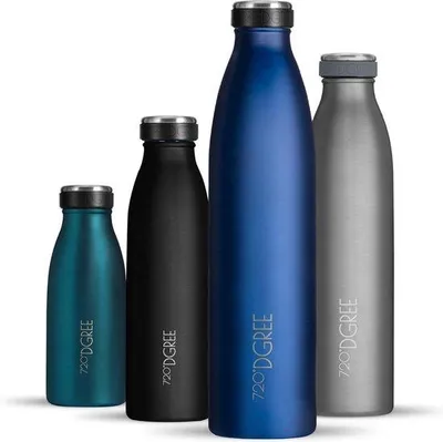 Produktbild von Famanu Trinkflasche Edelstahl 'milkyBottle' - 750 ml - BPA-frei, Auslaufsicher, Für kohlensäurehaltige Getränke