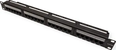 Image de Telegärtner Panneau de brassage 19" Cat.6A (profond) 24xRJ45 noir