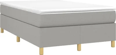 Produktbild von vidaXL Boxspringbettgestell Hellgrau 120x200 cm Stoff
