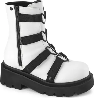 Produktbild von RENEGADE-50 Damen Booties von DemoniaCult, Weiß EU 37, US 7