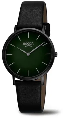 Produktbild von Boccia Damen Armbanduhr 3273-14 Trend Titan Lederband schwarz
