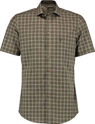 Produktbild von OS Trachten Piwaya Hemd 1/2 Arm Slim Fit Herren (Oliv) Größe 39/40