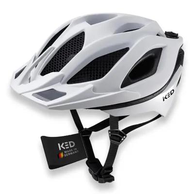 Produktbild von KED Spiri II Trend Allround Fahrradhelm Mit LED Licht Und Reflektor, Optimierter Belüftung und Insektenschutznetz I Farbe: white matt Größe: 55-61 (L)