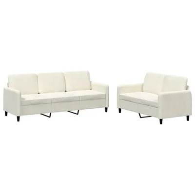 Produktbild von 2-tlg. Sofagarnitur Creme Samt