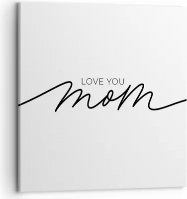 Produktbild von Bild auf Leinwand - Leinwandbild - Einteilig - Ich liebe dich Mama - 70x70cm - Wand Bild - Wanddeko - Wandbilder - Leinwanddruck - Bilder - Wanddekoration - Leinwand bilder - Wandbild - AC70x70-4794