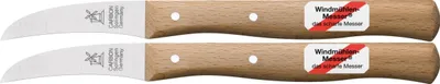 Produktbild von 2x Schälmesser, Gemüsemesser, kleines Küchenmesser, 6 cm Windmühlenmesser Vogelschnabel