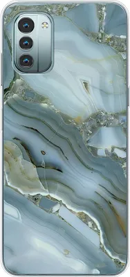 Produktbild von König Design Hülle kompatibel mit Nokia G11 Kunststoff Soft Handyhülle - Handy Case Marmor Blau