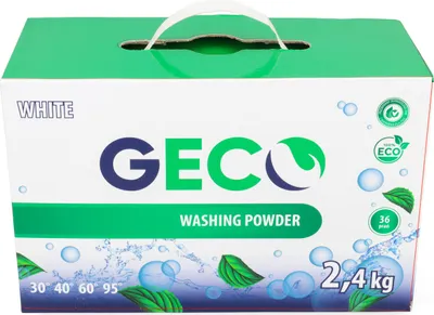 Produktbild von Ökologisches Waschpulver für weiße Wäsche GECO 2,4 kg