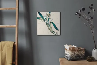 Produktbild von Coloray Hodiny Unikátní 30x30 cm  Tiché hodiny Pro obývací pokoj a kuchyň Nástěnné hodiny Plátno Bílé ručičky hodin - Asijské květiny