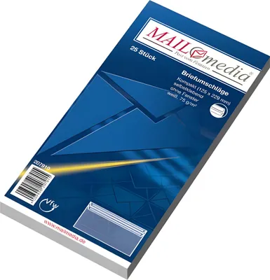 Produktbild von 25 Briefumschläge Kompakt Kuvert weiss o. F. 125x229