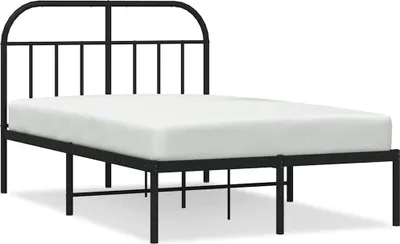 Obrázek produktu pro vidaXL Postel s čelem kovová černá 120x200 cm