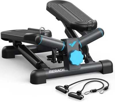 Immagine prodotto di Mini stepper con monitor - 2 bande elastiche di resistenza - Palestra domestica - Portata 150 kg