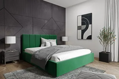 Produktbild von Furmeb24 - SLIM 1 - 180 x 200 cm - Polsterbett aus Holzrahmen , Doppelbett mit h¶her Kopsttze - Ohne Matraze - (Velutto 10)