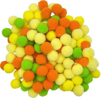Produktbild von LOVEART POMPONS 120Stk./10mm Bommel Bastelmaterial Bälle zum Basteln,  mix saftig