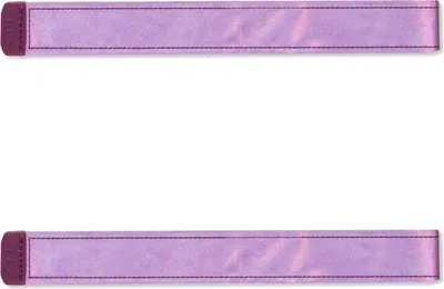 Two purple compression straps are shown against a white background.