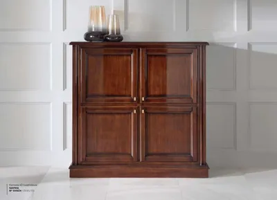 Produktbild von Kommode Luxus Schrank Schränke Kommoden Wohnzimmer Holz Klassischе Design Braun