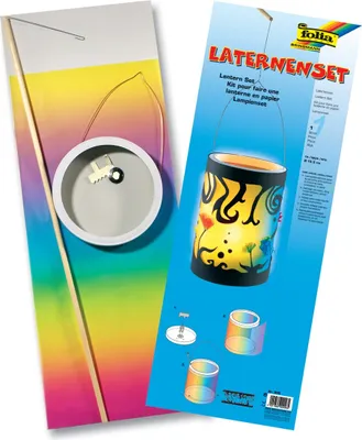 Produktbild von Folia 996 Laternen Bastelset, mehrfarbig, 5-teilig (1 Set)