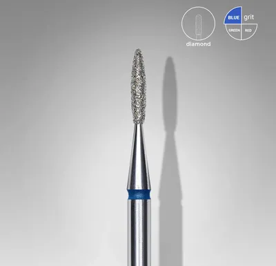 Zdjęcie produktu dla Frez diamentowy STALEKS z płomieniem 1,6*8 mm, niebieski