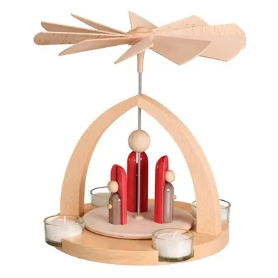 Produktbild von Tischpyramide Engel rot modern BxHxT 20x23x20cm NEU