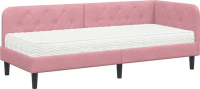 Immagine prodotto di vidaXL Letto angolare Rosa 80 x 200 cm Velluto