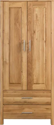 Produktbild von Drehtürenschrank / Kleiderschrank Wooden Nature 129 Eiche massiv - 180 x 90 x 40 cm (H x B x T)