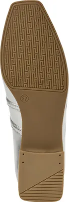 Produktbild von MARCO TOZZI Damen Ballerina Leder Riemchenballerina mit Blockabsatz 2-22200-44, Größe:37 EU, Farbe:Silber