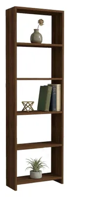 Produktbild von Burcei - Bücherregal, 50x20x160h cm Nussbaum Braun, 5 Regale