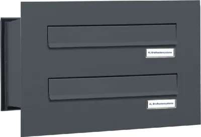 Produktbild von 2er Briefkastenanlage für Mauerdurchwurf RAL 7016 Anthrazit