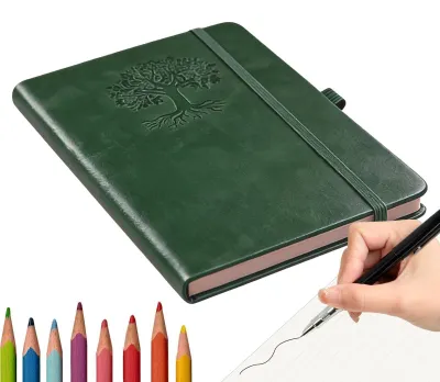 Produktbild von Notizbuch mit Hardcover aus echtem Leder