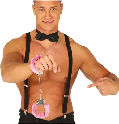 Produktbild von Sado Plüschhandschellen Junggesellenabschied Erotikspielzeug Fantasie Rot Handfesseln Abschiedsfeier Abenteuer Spielzeug Party Accessoire Inspiration Kettchen, Farbe: Pink
