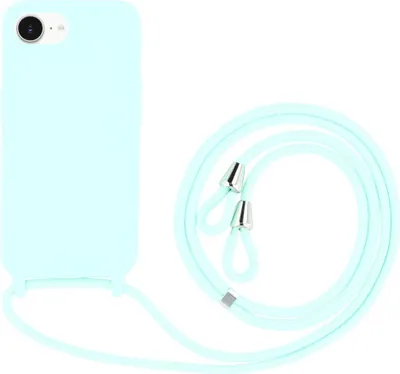 Produktbild von iPhone 16e / 17e Hülle - Coverup Silikon Back Cover mit Handykette - Mint Green