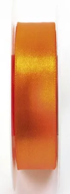 Produktbild von Goldina® 8172025400025 Doppelsatinband - 25 mm x 25 m, orange