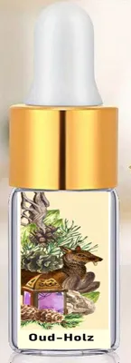 Produktbild von GKA Parfümöl Oud-Holz aus Frankreich Parfüm Kosmetik Kardamom, marokkanische Zeder, Oud, Kaschmirholz, Moschus, Amber sehr intensiv Probierfläschchen