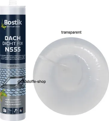 Produktbild von Bostik N555 Dach Dicht Fix transparent 1K Acryl Dichtstoff 300ml Kartusche