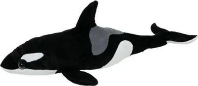 Produktbild von Nature Planet Pluschtier Orca - weicher Pluschstoff - viele Details - schwarz/weis - 54 cm