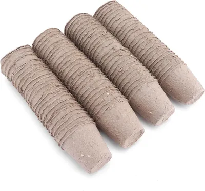 Produktbild von 100 Stück 6 cm Papier-Torftöpfe, biologisch abbaubar, runde Anzuchtbecher, Gartenzubehör