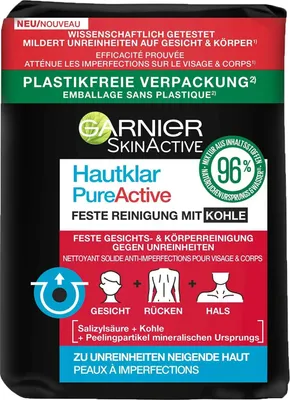 Produktbild von Garnier Klare Haut Reinigungsseife, 100g: Tiefenreinigende Pflege