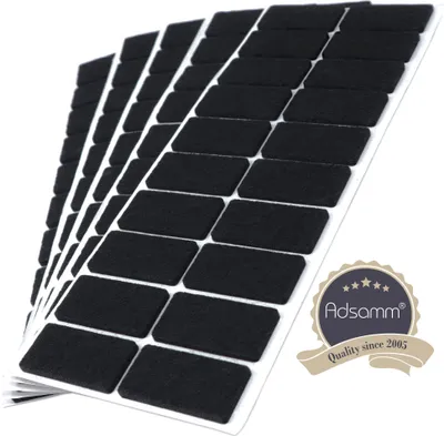 Produktbild von Adsamm® | 100 x selbstklebende Filzgleiter / Schwarz / 20x40 mm / rechteckig / Möbelgleiter aus Filz mit 3.5 mm Stärke