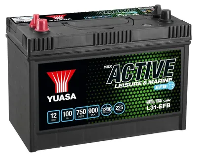 Produktbild von Yuasa 12v 100ah/750a Active Leisure Autobatterie One Size