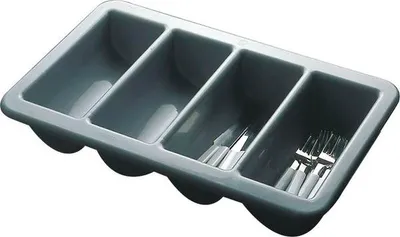 Obrázek produktu pro Plastový podnos na příbory Assheuer and Pott šedý stohovatelný