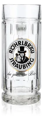 Produktbild von Röhrlbräu Bier Glas Bierseidel Gläser Humpen 0,5l Krug Straubing