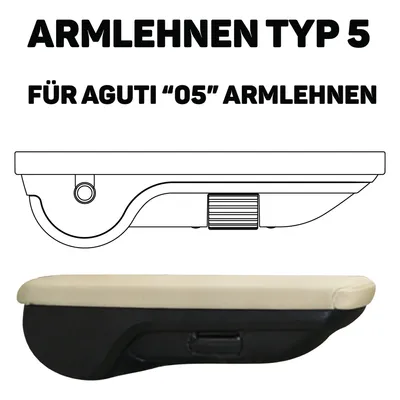 Produktbild von Wohnmobil Armlehnenbezüge für Aguti 05 Armlehnen Schwarz