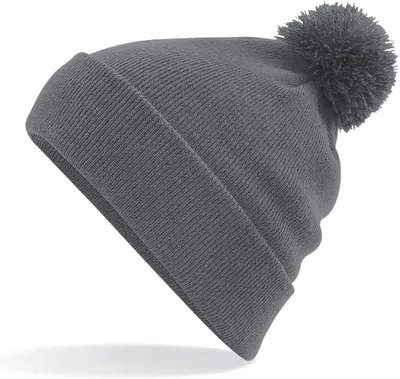 Productafbeelding van Warme Gebreide Muts met Pompon - Uni Winter Beanie voor Heren en Dames