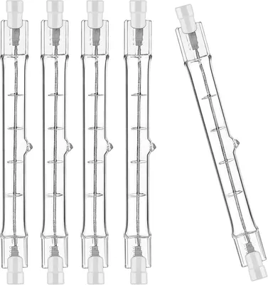 Produktbild von Jaenmsa R7S Halogen Leuchtmittel 118mm 300W 230V, 5er Pack Halogenstab R7S 118mm, Halogen Birne r7s Dimmbar Halogenstablampe fš¹r baustrahler, Arbeit Landschaftsbeleuchtung,Wohnzimmerleuchten